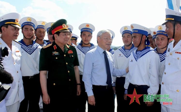 Tổng Bí thư Nguyễn Phú Trọng dành sự quan tâm, tình cảm đặc biệt đối với Bộ đội Hải quân