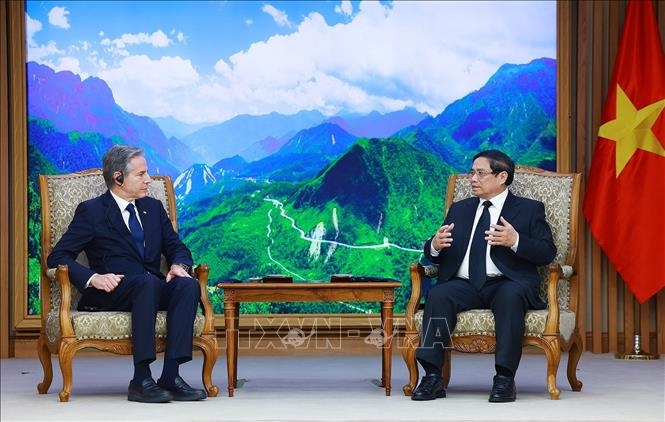 Thủ tướng Phạm Minh Chính tiếp Ngoại trưởng Hoa Kỳ Antony Blinken