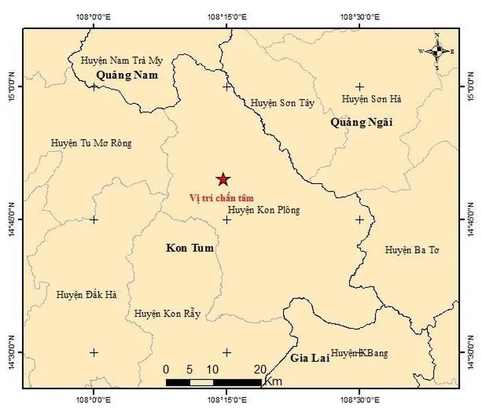 Kiểm tra, chủ động khắc phục hậu quả động đất tại địa bàn huyện Kon Plông, tỉnh Kon Tum