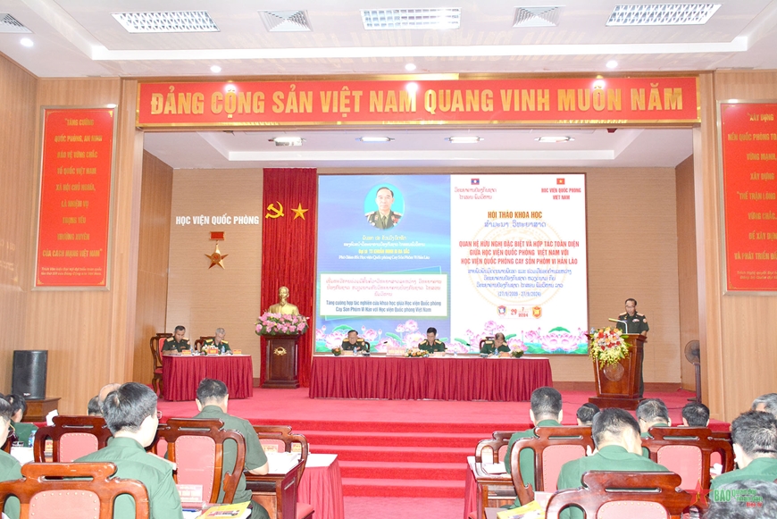 Học viện Quốc phòng Việt Nam và Học viện Quốc phòng Kaysone Phomvihane: Làm sâu sắc hoạt động kết nghĩa toàn diện