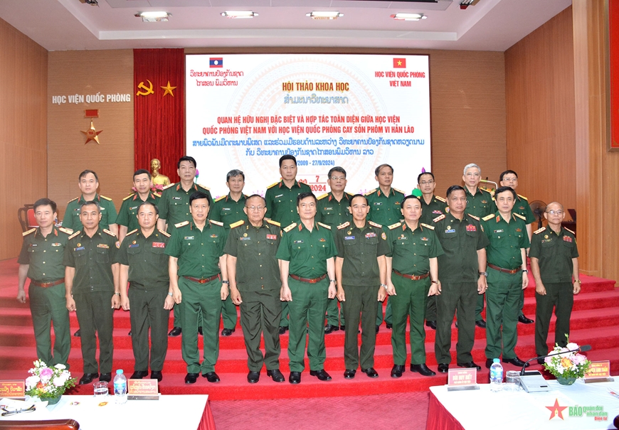 Học viện Quốc phòng Việt Nam và Học viện Quốc phòng Kaysone Phomvihane: Làm sâu sắc hoạt động kết nghĩa toàn diện