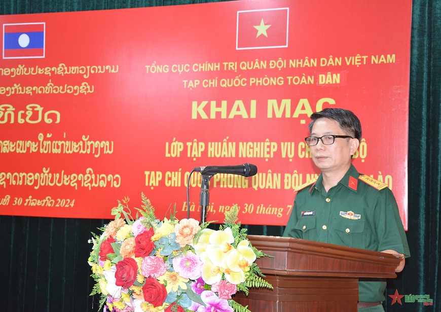 Khai mạc tập huấn nghiệp vụ cho cán bộ Tạp chí Quốc phòng Quân đội nhân dân Lào
