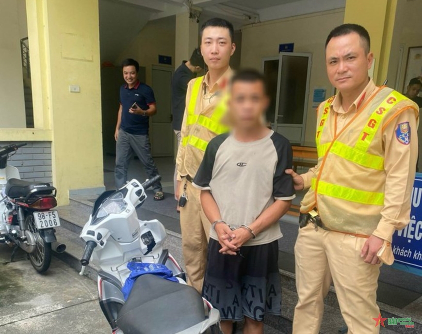 Bắt giữ thanh niên trộm cắp xe máy