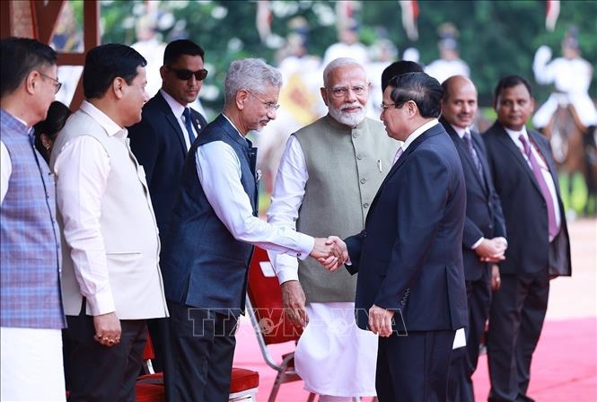 Thủ tướng Narendra Modi chủ trì Lễ đón Thủ tướng Phạm Minh Chính thăm Ấn Độ