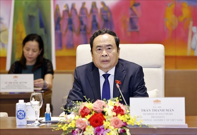 Chủ tịch Quốc hội Trần Thanh Mẫn tiếp Trưởng ban Nghiên cứu chính sách Đảng Dân chủ Tự do Nhật Bản
