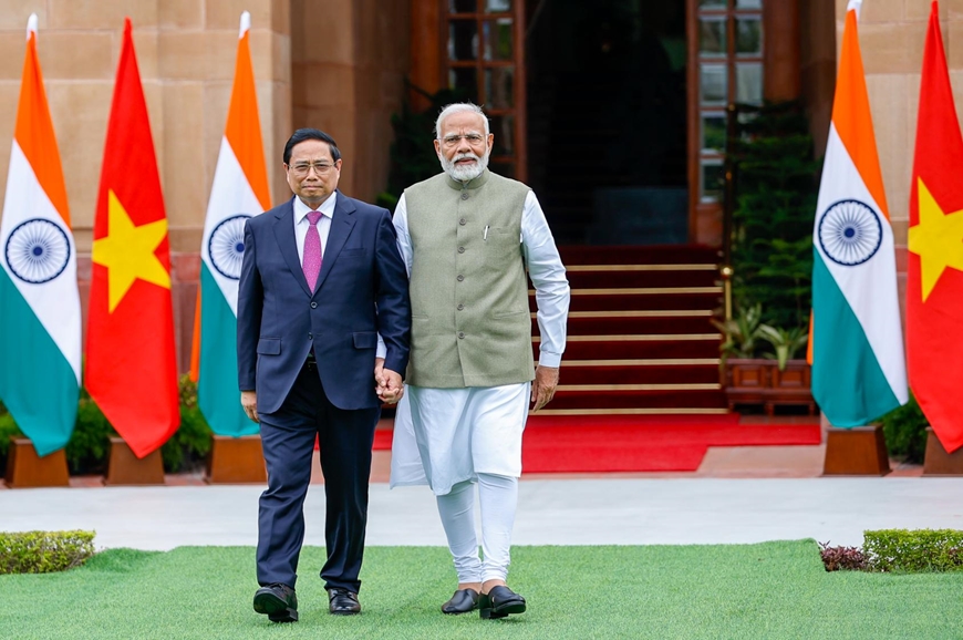 Thủ tướng Phạm Minh Chính hội đàm với Thủ tướng Ấn Độ Narendra Modi