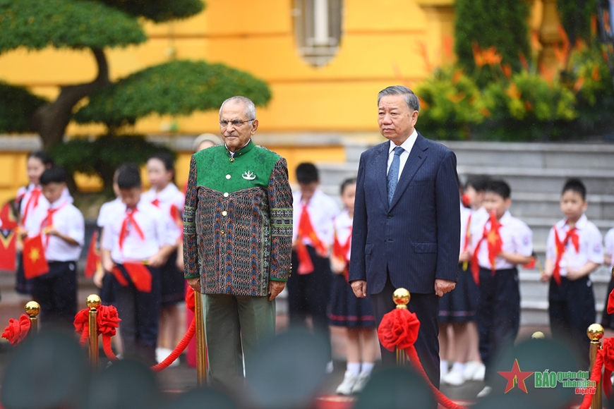 Chủ tịch nước Tô Lâm chủ trì lễ đón Tổng thống Timor-Leste José Ramos-Horta