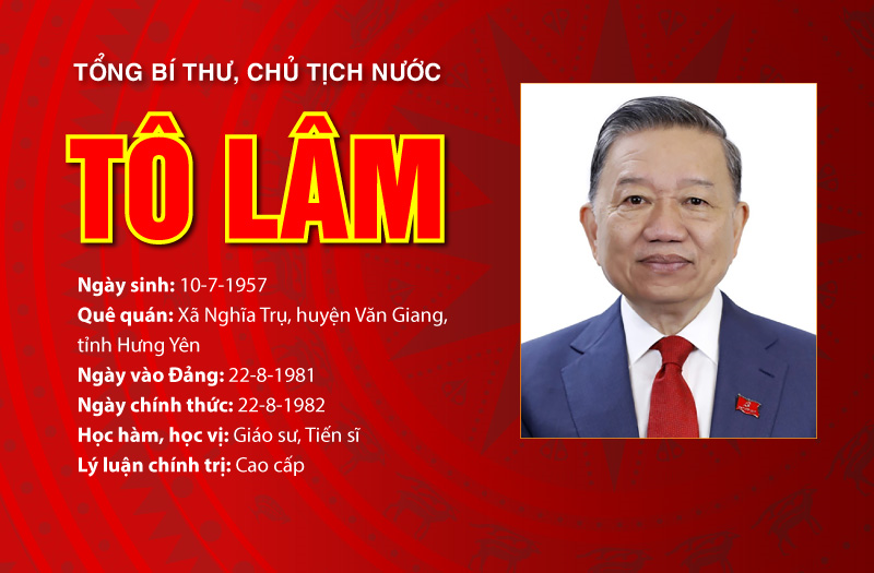 Tiểu sử đồng chí Tổng Bí thư, Chủ tịch nước Tô Lâm