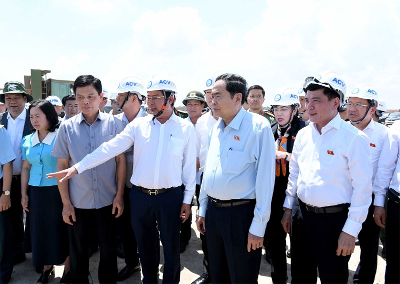 Chủ tịch Quốc hội Trần Thanh Mẫn: Bảo đảm tiến độ thi công dự án Cảng hàng không quốc tế Long Thành
