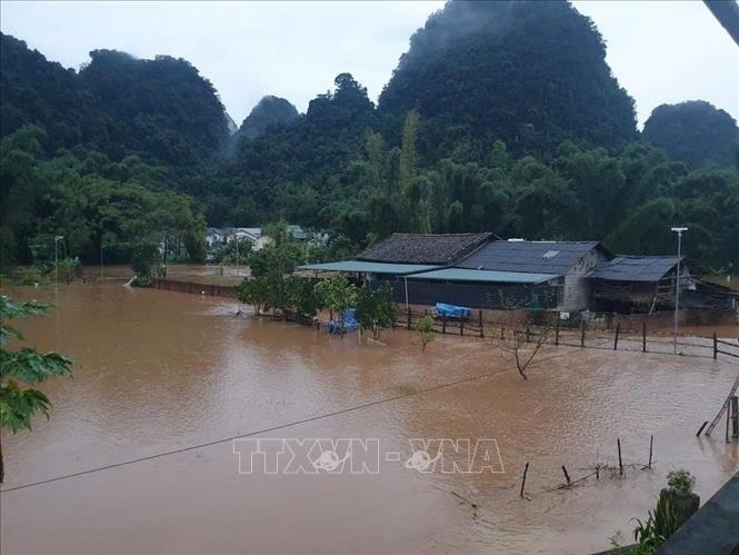 Cao Bằng: Mưa to làm ngập úng cục bộ, sạt lở đất