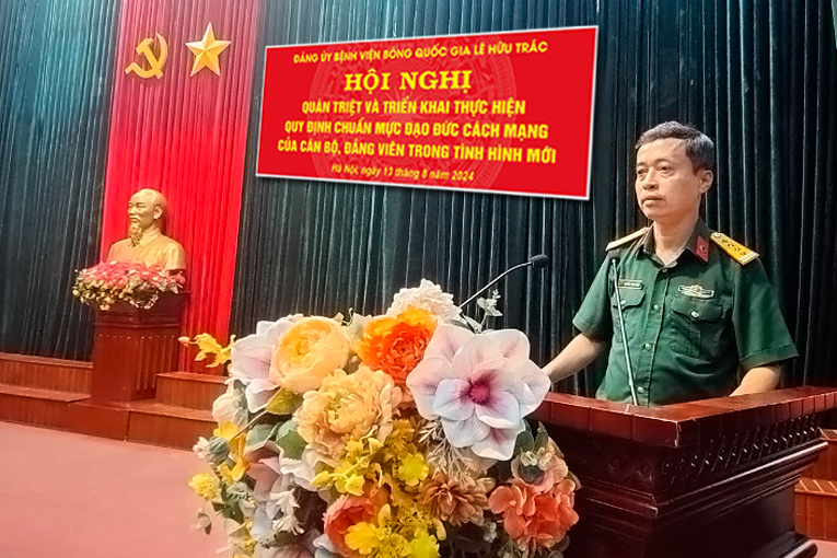 Bệnh viện Bỏng Quốc gia Lê Hữu Trác quán triệt, triển khai thực hiện Quy định 144-QĐ/TW