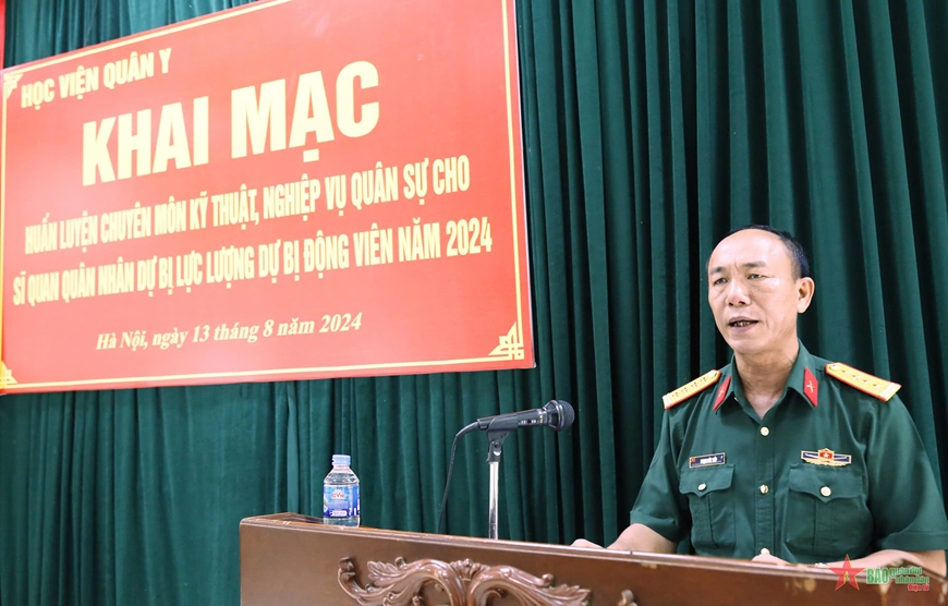 Học viện Quân y khai mạc lớp huấn luyện cho sĩ quan quân nhân dự bị lực lượng dự bị động viên