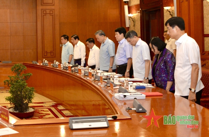 Tổng Bí thư, Chủ tịch nước Tô Lâm chủ trì họp Thường trực Tiểu ban Văn kiện Đại hội XIV của Đảng​