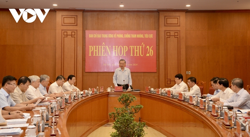 Tổng Bí thư, Chủ tịch nước Tô Lâm chủ trì Phiên họp thứ 26 của Ban Chỉ đạo Trung ương về phòng, chống tham nhũng, tiêu cực