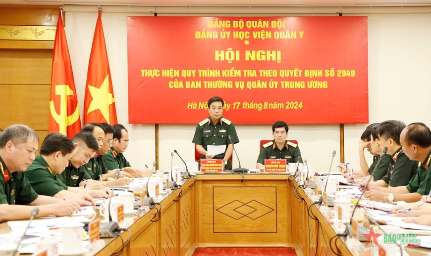 Kết quả kiểm tra của Ban Thường vụ Quân ủy Trung ương đối với Đảng ủy Học viện Quân y