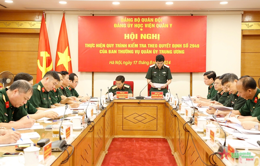 Kết quả kiểm tra của Ban Thường vụ Quân ủy Trung ương đối với Đảng ủy Học viện Quân y