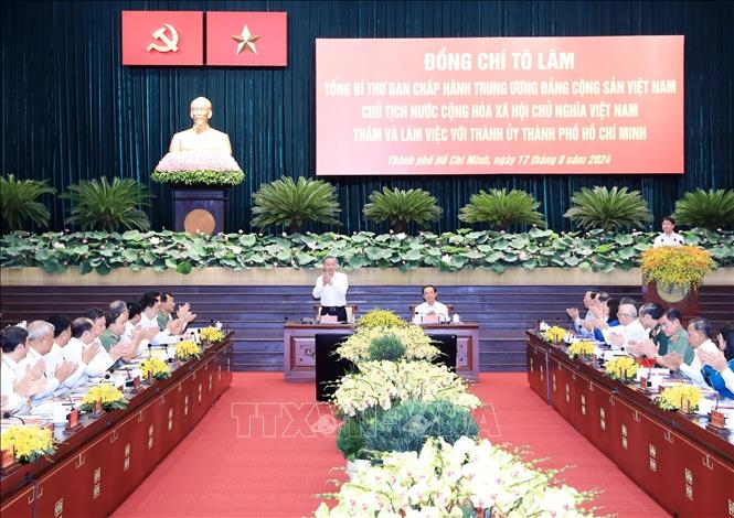 Tổng Bí thư, Chủ tịch nước Tô Lâm làm việc với Thành ủy Thành phố Hồ Chí Minh