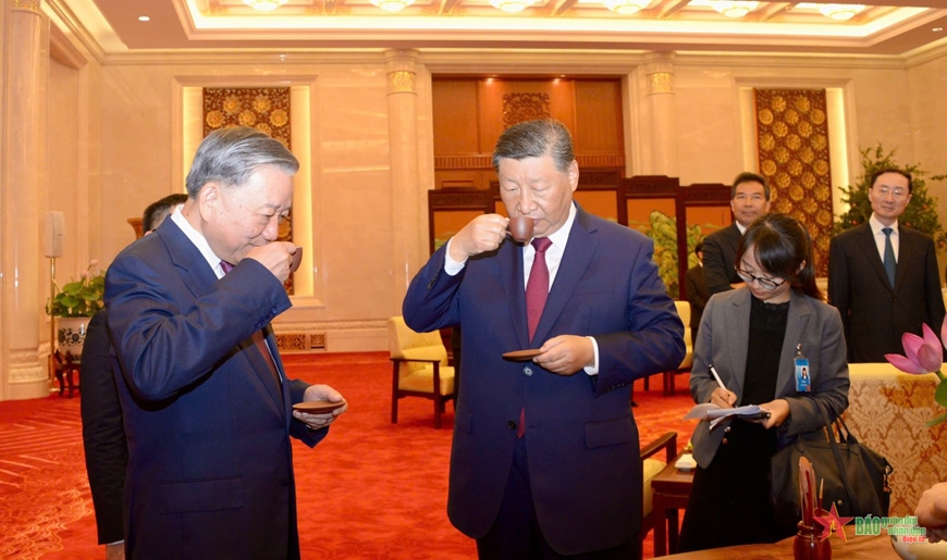Tổng Bí thư, Chủ tịch nước Tô Lâm hội đàm với Tổng Bí thư, Chủ tịch Trung Quốc Tập Cận Bình