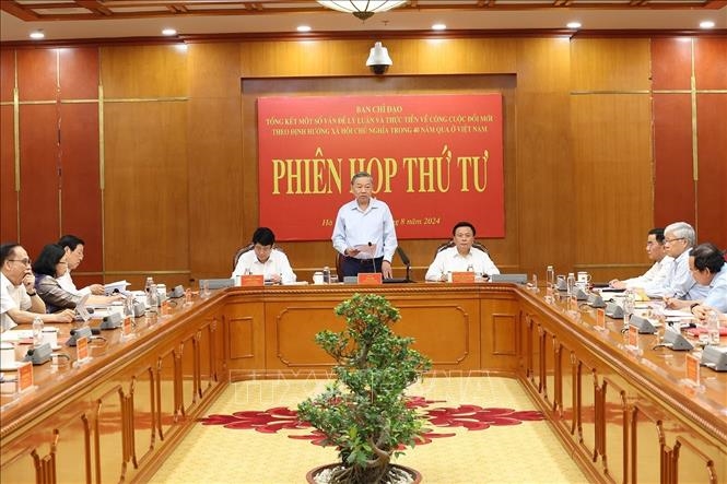 Tổng Bí thư, Chủ tịch nước Tô Lâm chủ trì Phiên họp thứ tư Ban Chỉ đạo Tổng kết 40 năm Đổi mới