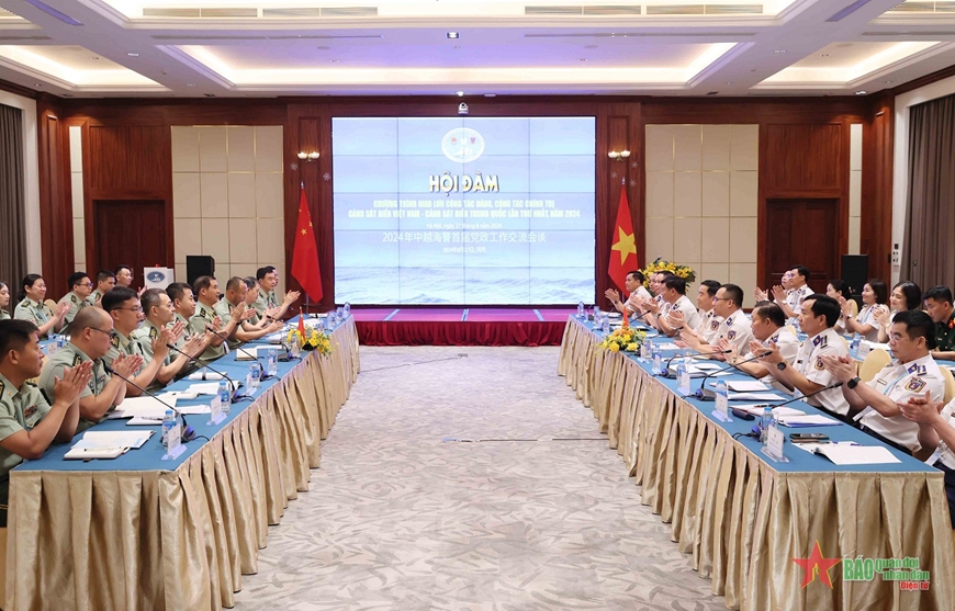 Hội đàm trao đổi về hoạt động công tác Đảng, công tác chính trị giữa Cảnh sát biển Việt Nam và Cảnh sát biển Trung Quốc