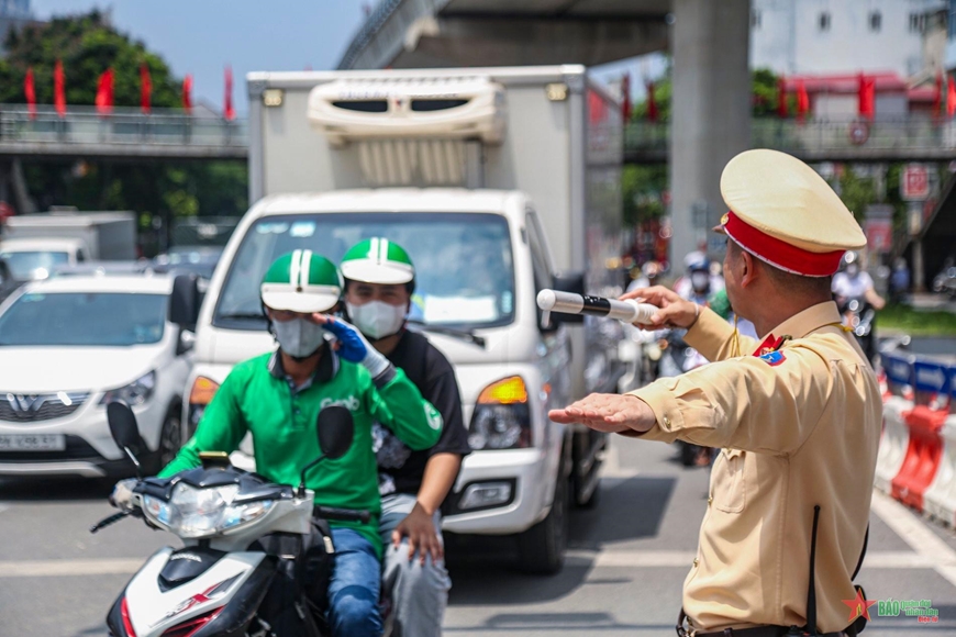 Hà Nội: Cảnh sát giao thông triển khai nhiều biện pháp bảo đảm giao thông dịp lễ Quốc khánh