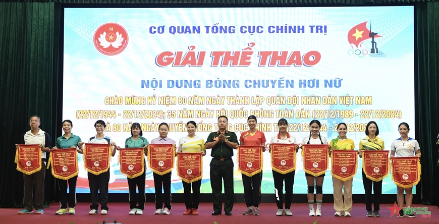 View - 	Giải thể thao bóng chuyền hơi nữ cơ quan Tổng cục Chính trị