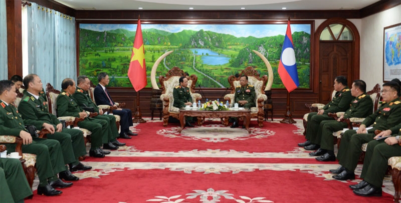 Một số hình ảnh hoạt động của Thượng tướng Trịnh Văn Quyết tại Lào