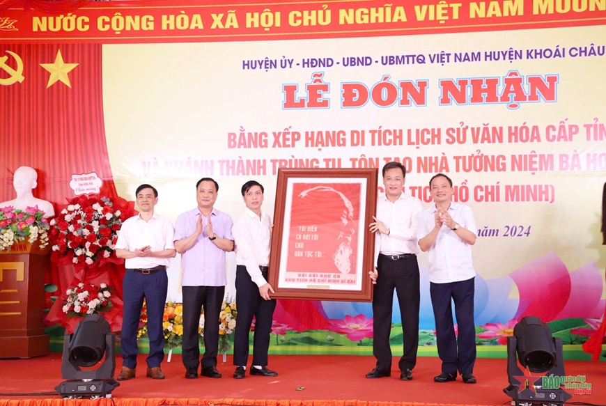 Nhà Tưởng niệm bà Hoàng Thị Loan được xếp hạng Di tích lịch sử văn hóa cấp tỉnh