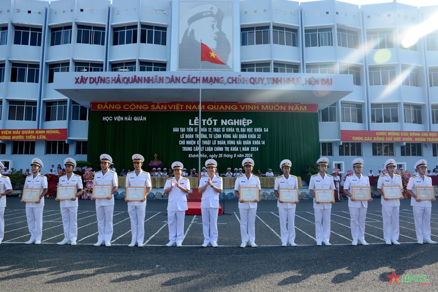 Học viện Hải quân có 59,41% học viên tốt nghiệp được phong quân hàm trung úy