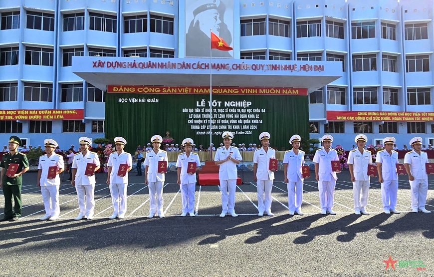 Học viện Hải quân có 59,41% học viên tốt nghiệp được phong quân hàm trung úy