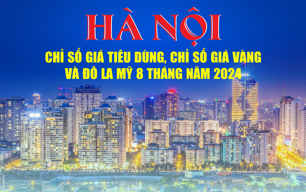 Hà Nội: Chỉ số giá tiêu dùng (CPI) 8 tháng năm 2024 tăng 5,24%
