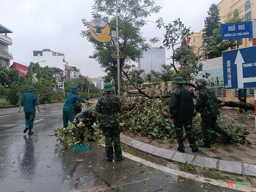 View - 	Quận Tây Hồ khẩn trương khắc phục hậu quả của cơn bão số 3