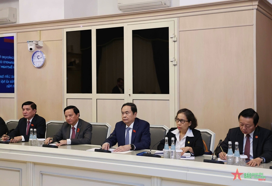Chủ tịch Quốc hội Trần Thanh Mẫn hội đàm với Chủ tịch Duma Quốc gia Quốc hội Liên bang Nga