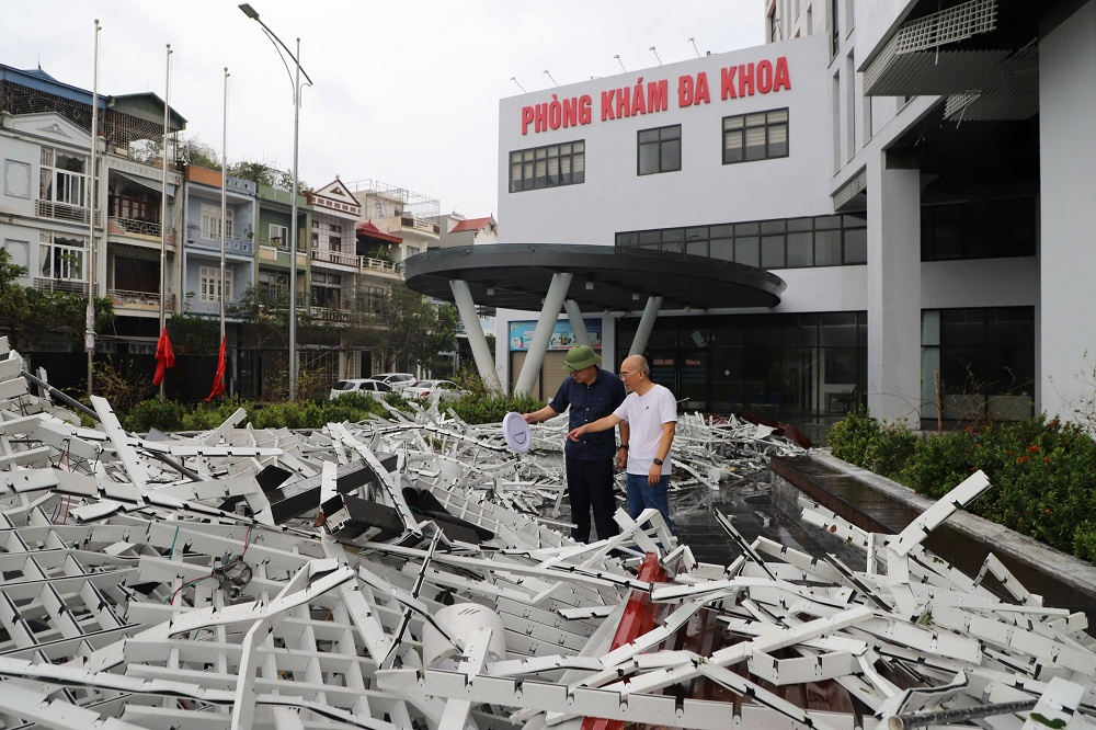 Nhiều cơ sở y tế ở Quảng Ninh thiệt hại nặng sau cơn bão Yagi