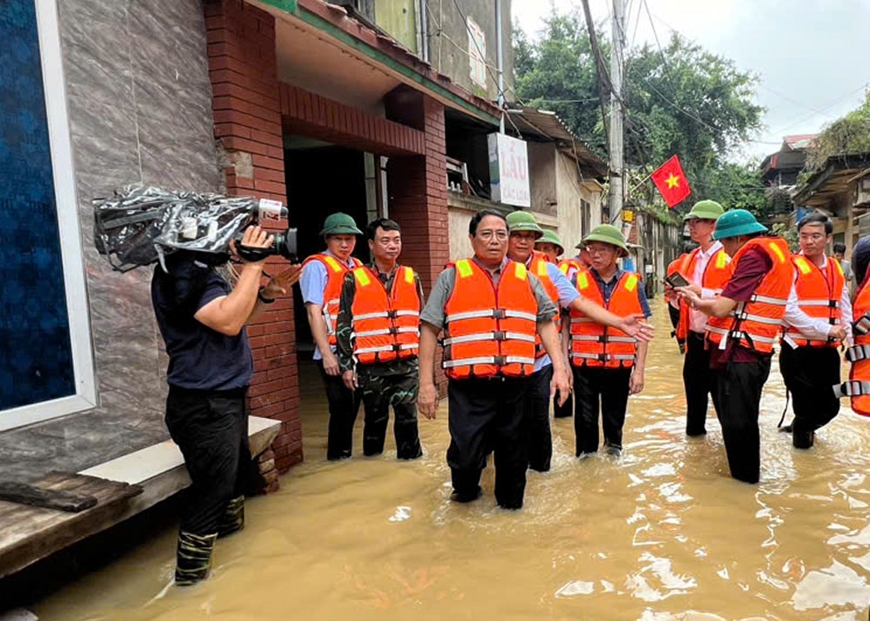 Thủ tướng Phạm Minh Chính trực tiếp chỉ đạo ứng phó, khắc phục lũ lụt tại Bắc Giang