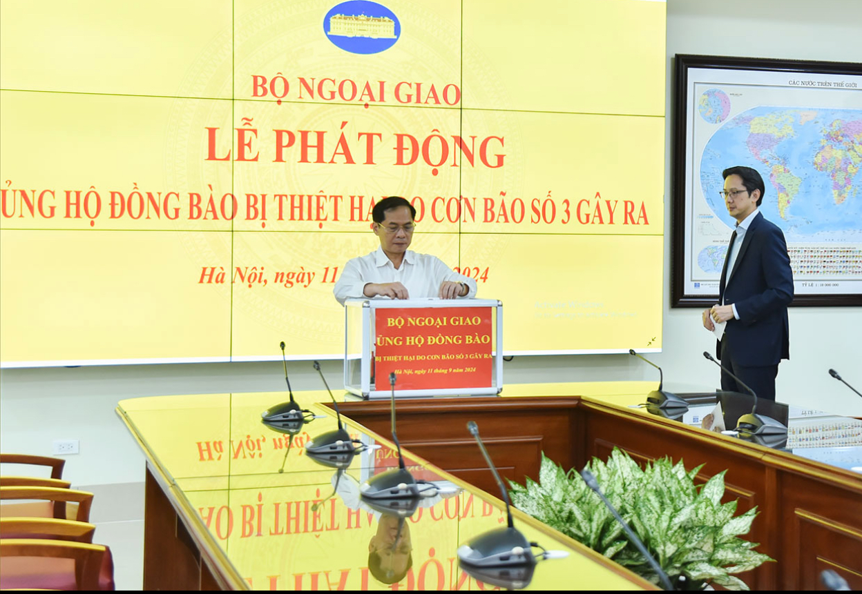 Bộ Ngoại giao phát động ủng hộ đồng bào bị thiệt hại do cơn bão số 3 gây ra