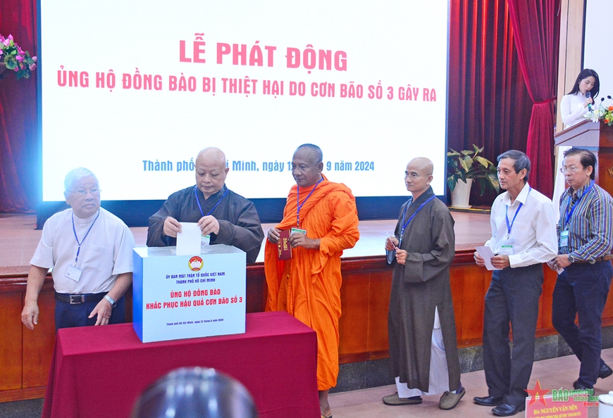 TP Hồ Chí Minh: Hơn 58 tỉ đồng ủng hộ hỗ trợ đồng bào miền Bắc khắc phục hậu quả bão số 3