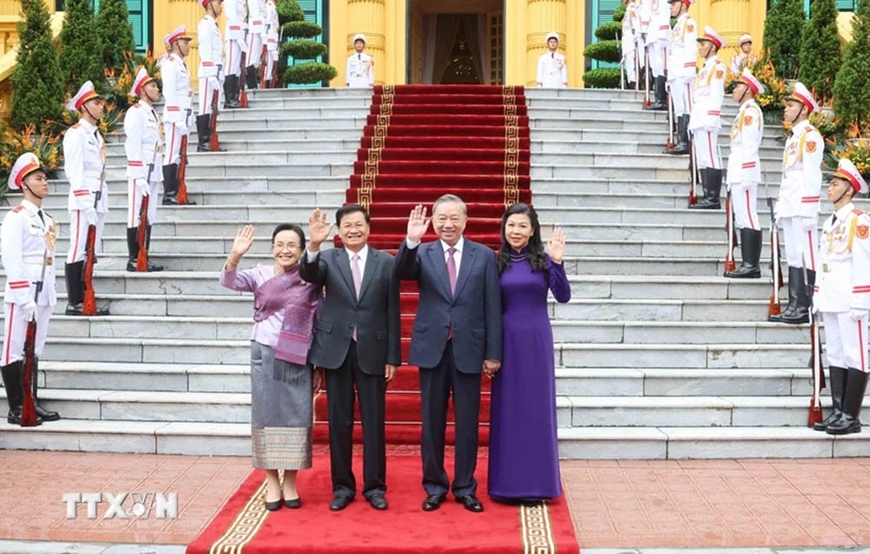 Tổng Bí thư, Chủ tịch nước Lào Thongloun Sisoulith kết thúc tốt đẹp chuyến thăm cấp Nhà nước đến Việt Nam