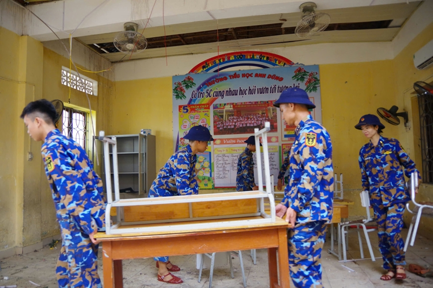 Đoàn 6 (Bộ Tham mưu Hải quân): Giúp nhân dân khắc phục hậu quả sau bão