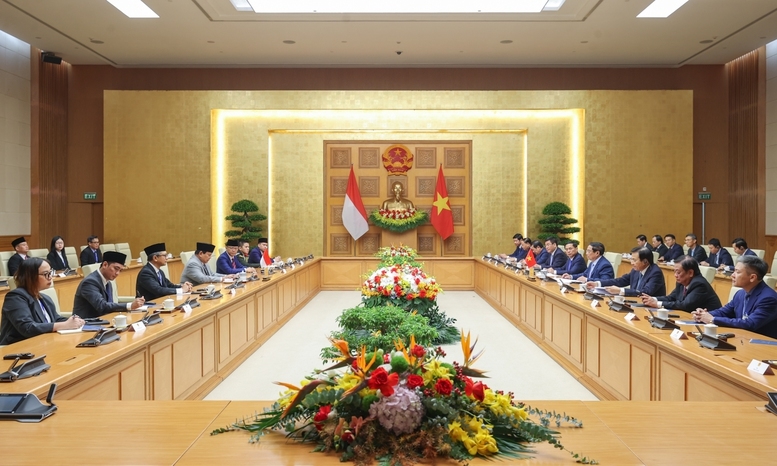 Thủ tướng Chính phủ tiếp Tổng thống đắc cử Indonesia Prabowo Subianto