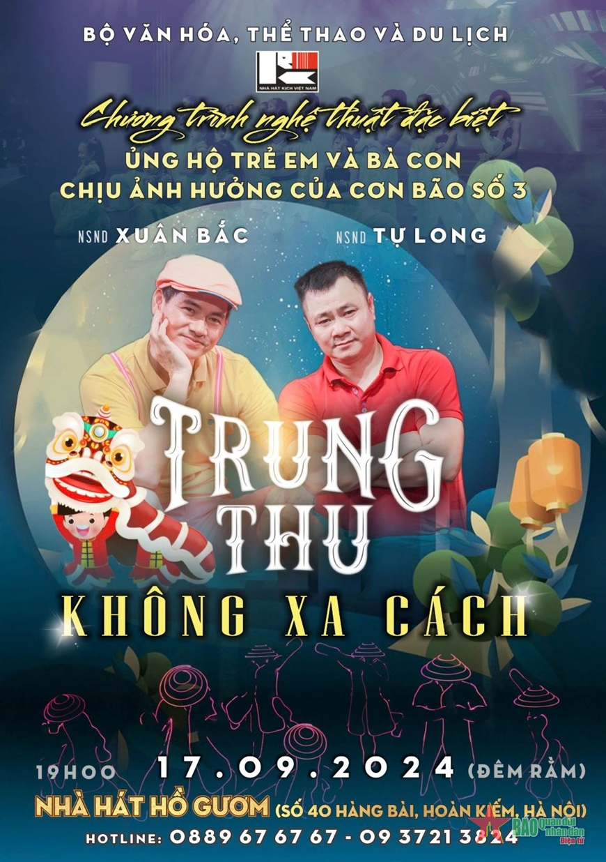 Tổ chức chương trình nghệ thuật “Trung thu không xa cách” vào tối 17-9