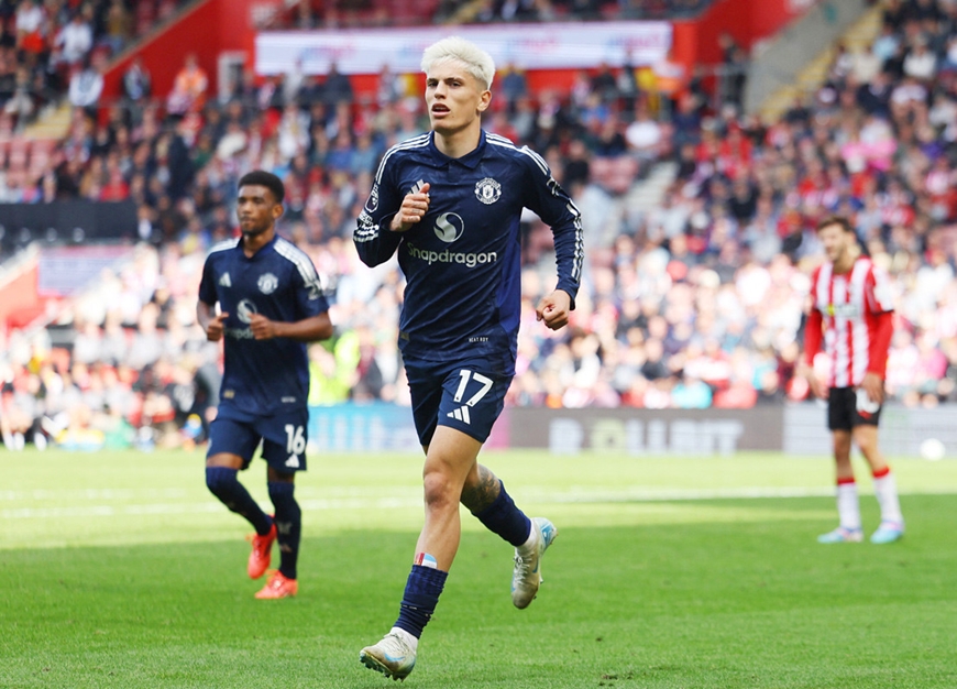 Garnacho ấn định thắng lợi 3-0 cho Man Utd. Ảnh: Getty