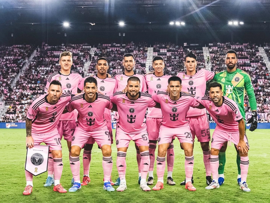 Đội hình xuất phát của Inter Miami trong trận gặp Philadelphia. Ảnh: Inter Miami 