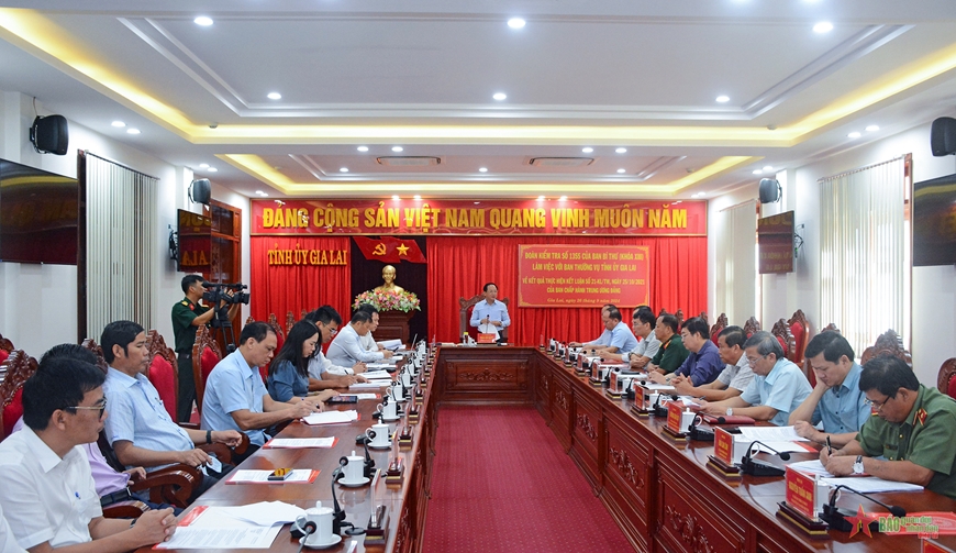 Triển khai Quyết định kiểm tra đối với Ban Thường vụ Tỉnh ủy Gia Lai