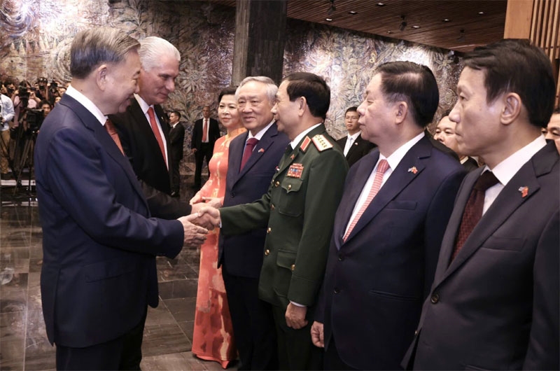 Bí thư Thứ nhất, Chủ tịch nước Cuba chủ trì Lễ đón chính thức Tổng Bí thư, Chủ tịch nước Tô Lâm
