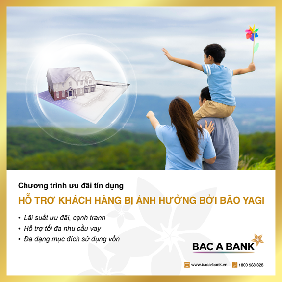 BAC A fun88 login giảm lãi vay, đồng hành cùng khách hàng chịu ảnh hưởng bởi bão Yagi