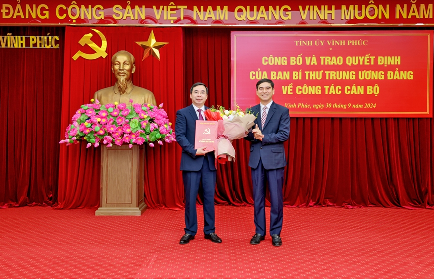 Đồng chí Bùi Huy Vĩnh giữ chức Phó bí thư Thường trực Tỉnh ủy Vĩnh Phúc