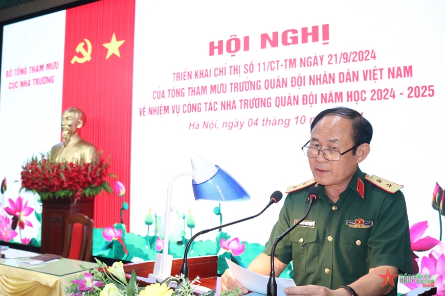 Triển khai Chỉ thị về nhiệm vụ công tác nhà trường Quân đội năm học 2024-2025