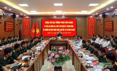 View - 	Đại tướng Phan Văn Giang thăm, làm việc tại Sư đoàn 324, Quân khu 4
