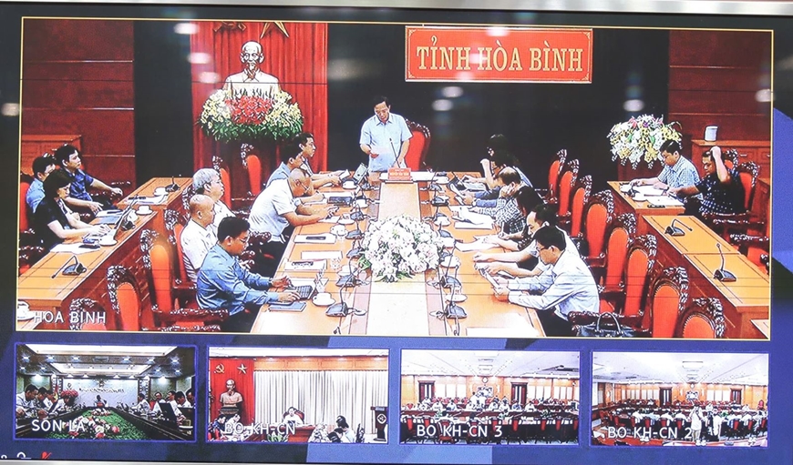 Bộ trưởng Bộ Khoa học và Công nghệ Huỳnh Thành Đạt làm việc trực tuyến với tỉnh Sơn La và Hòa Bình